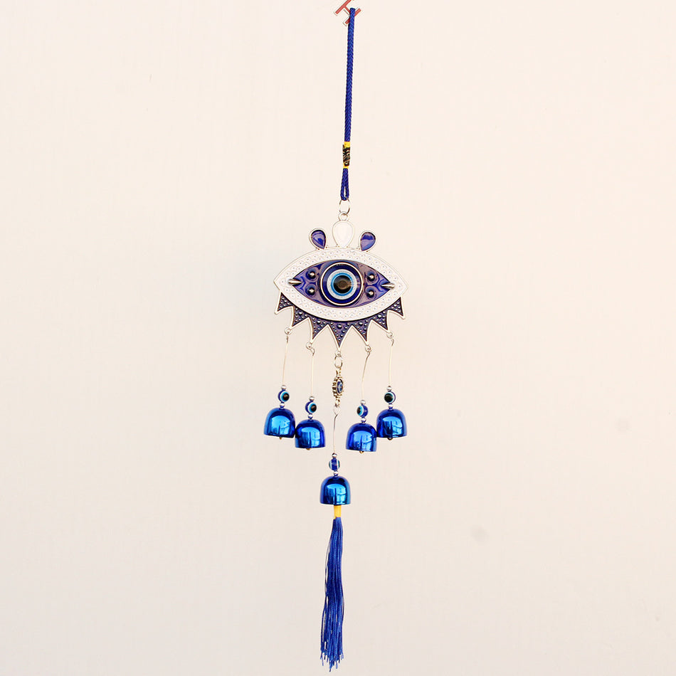 Turkish Blue Eye Sunflower Metal Wind Bell Gift