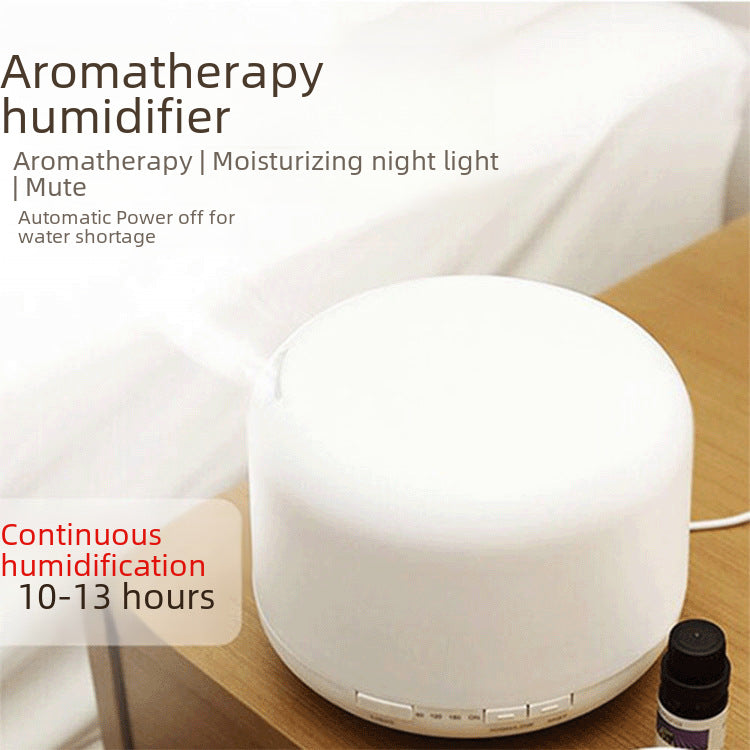 500ml Ultrasonic Humidifier – Quiet Colorful Spray & Aromatherapy