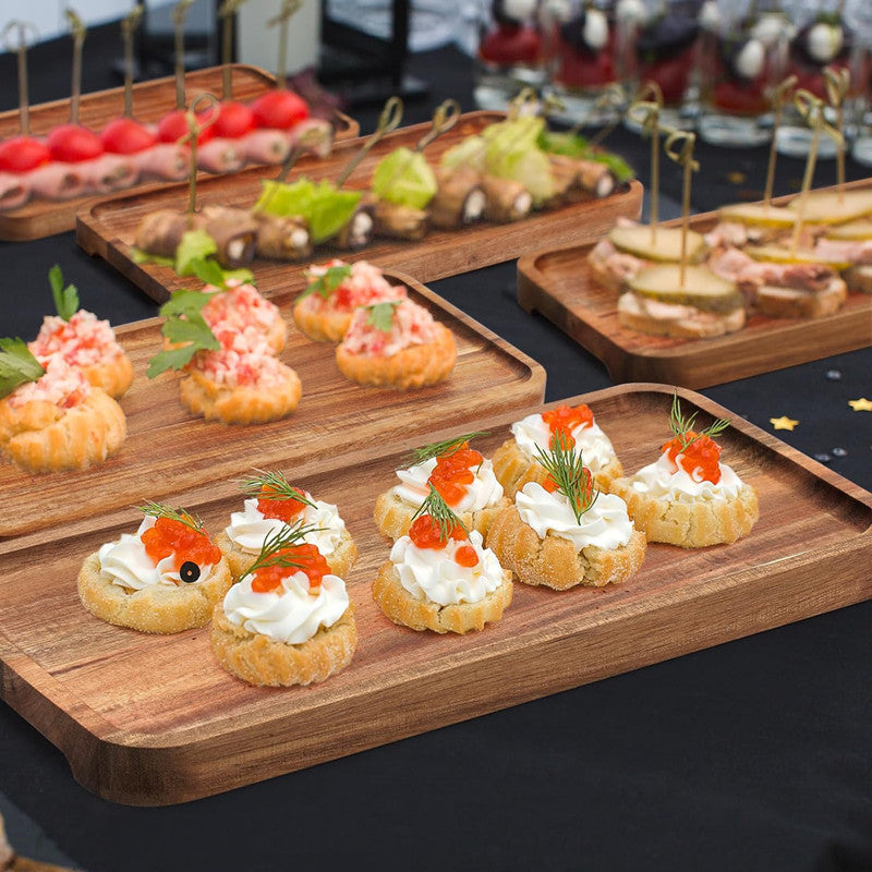 Acacia Rectangular Tray - Afternoon Tea Serving Plate