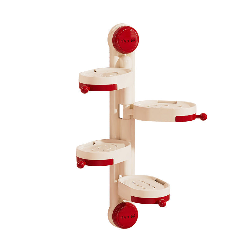 Rotating Suction Cup Multi-Layer Soap Rack