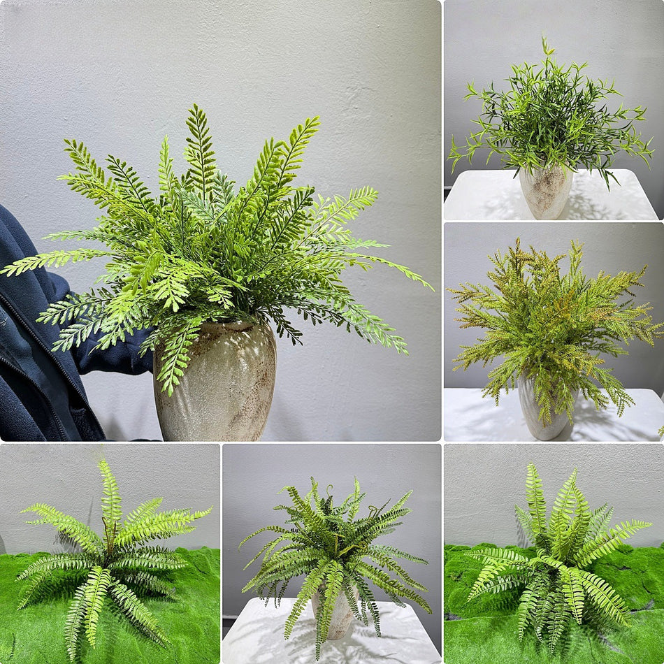 Artificial Fern Plants Maidenhair Persian Rosemary Green Decor