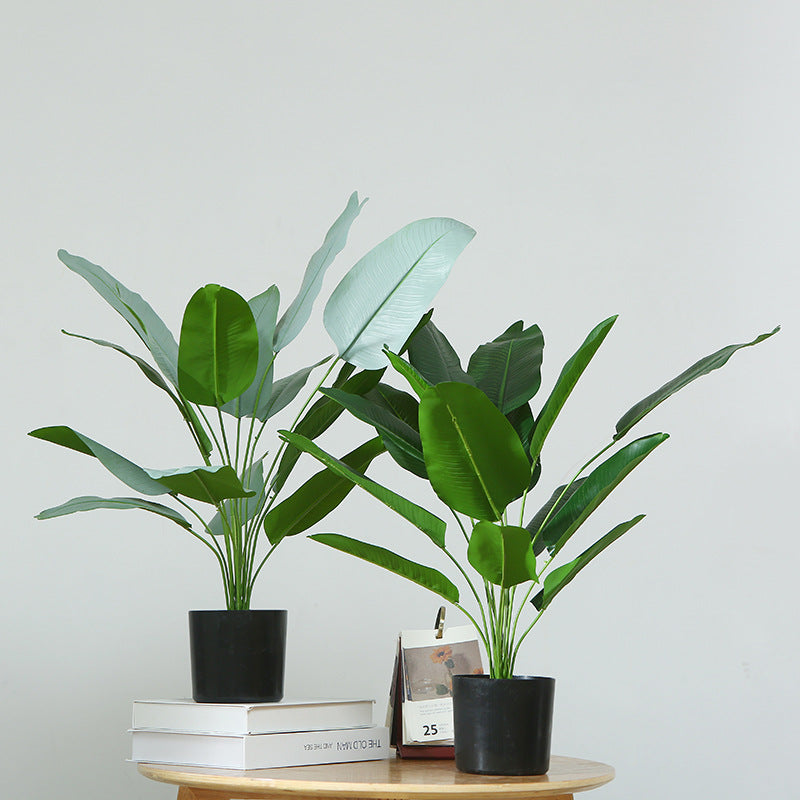 Simulation Banana Leaf Small Potted Fake Plant Interior Decor