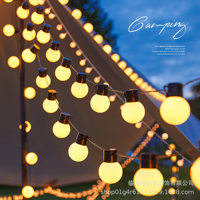 Solar Big Ball Lantern String Light for Camping