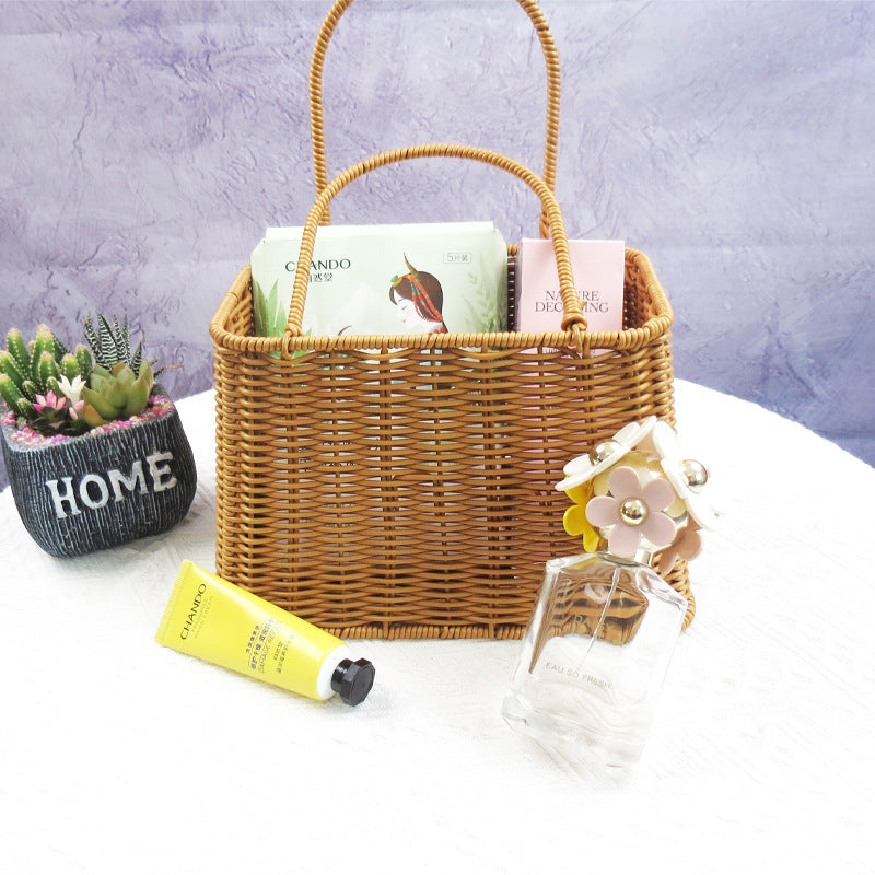 Rattan Woven Gift Box | Portable Straw Basket for Gifting