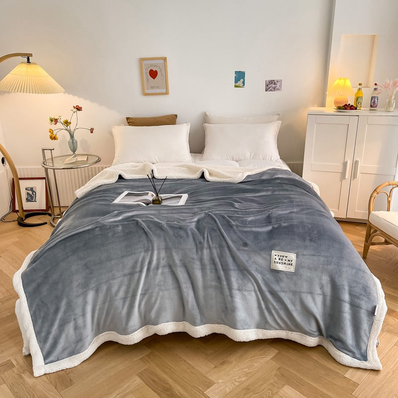 Double-Layer Velvet Blanket for All-Season Warmth