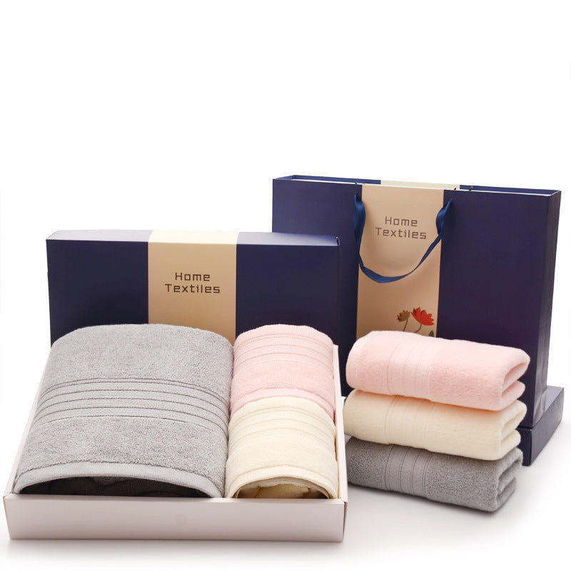 100% Cotton Bath Towel Three-Piece Set with Custom Logo