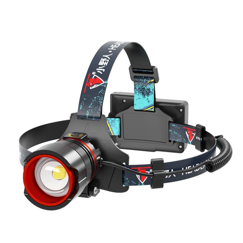 Rechargeable Sensor LED Headlamp – Zoomable Strong Light Headlight with Lithium Battery for Outdoor & Emergency Use