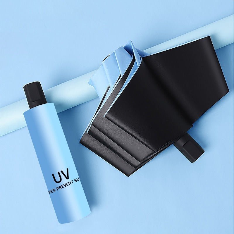 Automatic Folding UV Umbrella – Vinyl Sun & Rain Parasol