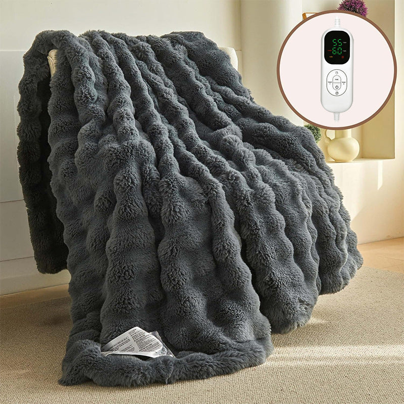 Bubble Rabbit Fur Electric Blanket with Carbon Fiber