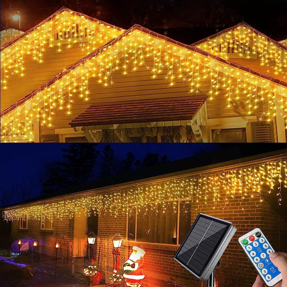 Solar Waterfall Starry Strip Lights for Weddings