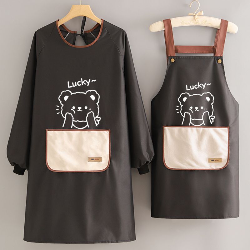 Waterproof & Oil-Proof Long-Sleeve Kitchen Apron